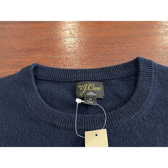 NWT J.Crew 100% Cashmere Crewneck Sweater Stripe BI838 Mens Size Medium M $168 - Picture 4 of 11